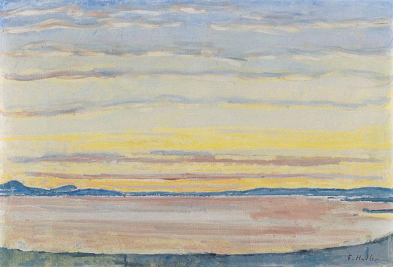 Ferdinand Hodler Sonnenuntergang am Genfersee oil painting picture